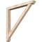 Ekena Millwork Traditional Slat Smooth Bracket w/ Offset Brace, Douglas Fir, 5 1/2"W x 48"D x 48"H BKT0604X48X48TRA06SDF - alternate 1